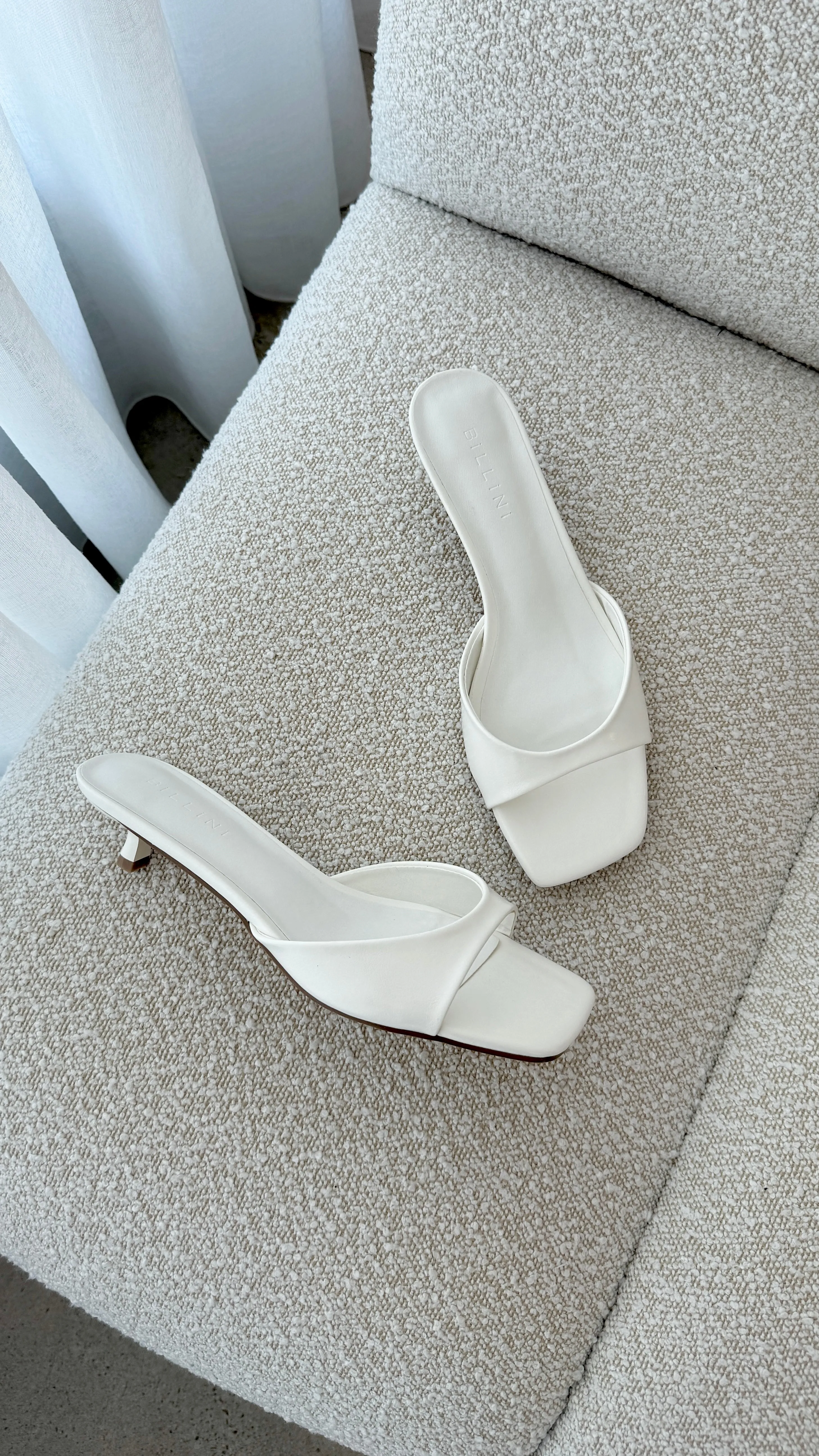Blossom Heels - White Shine sold by Billy J