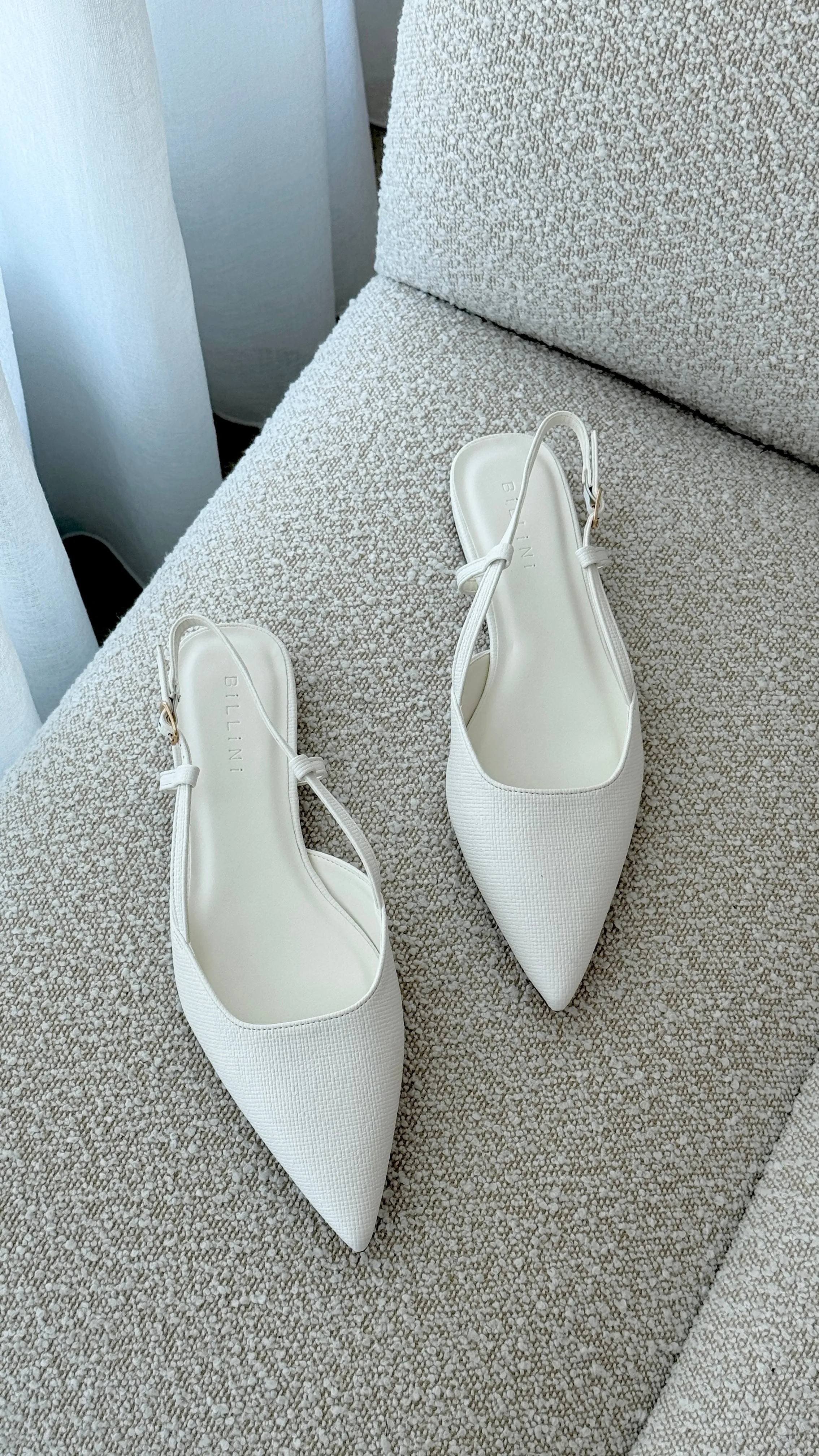Iver Ballet Flats - White Raffia Texture sold by Billy J product image thumbnail 2