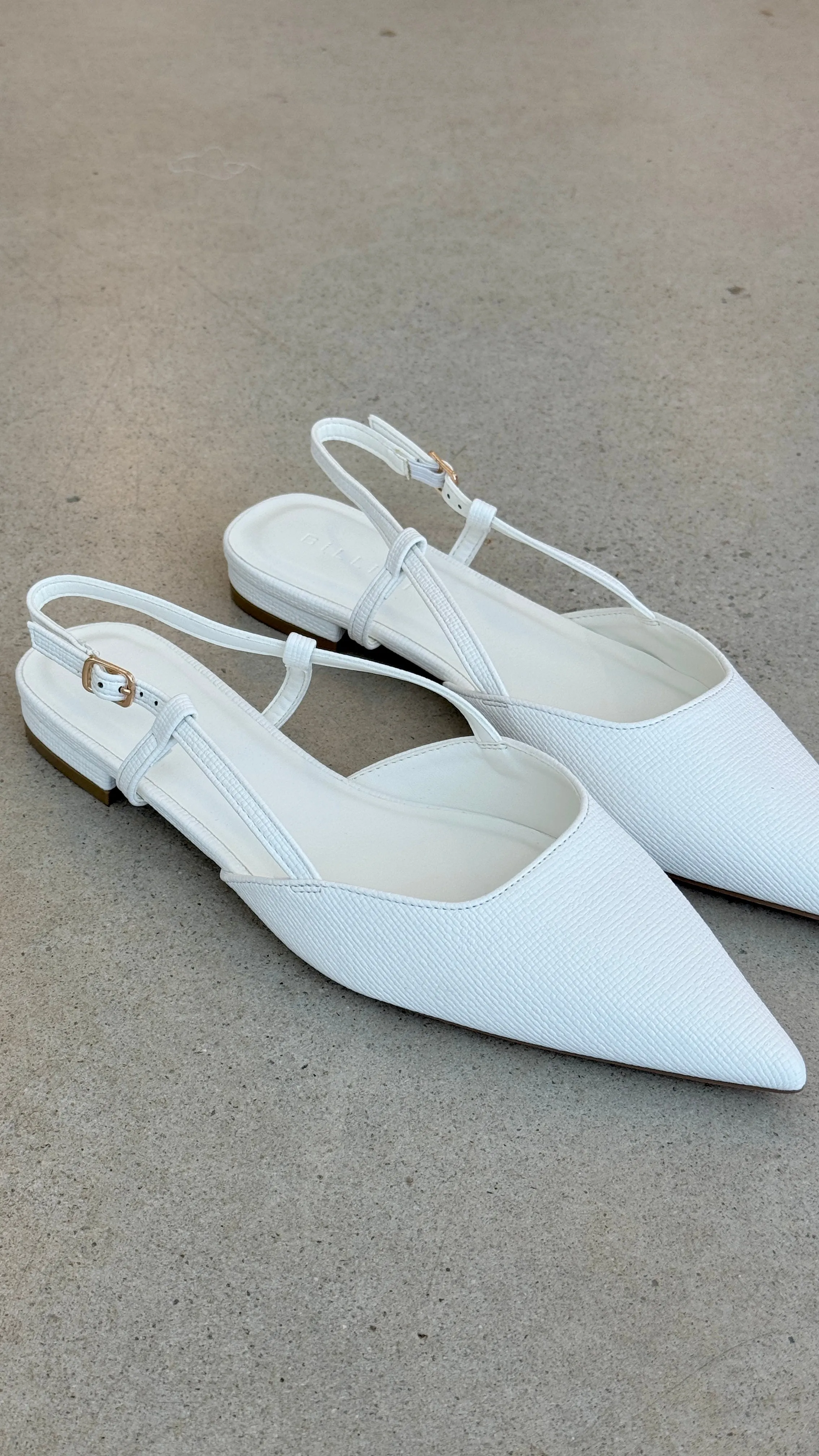 Iver Ballet Flats - White Raffia Texture sold by Billy J product image thumbnail 4