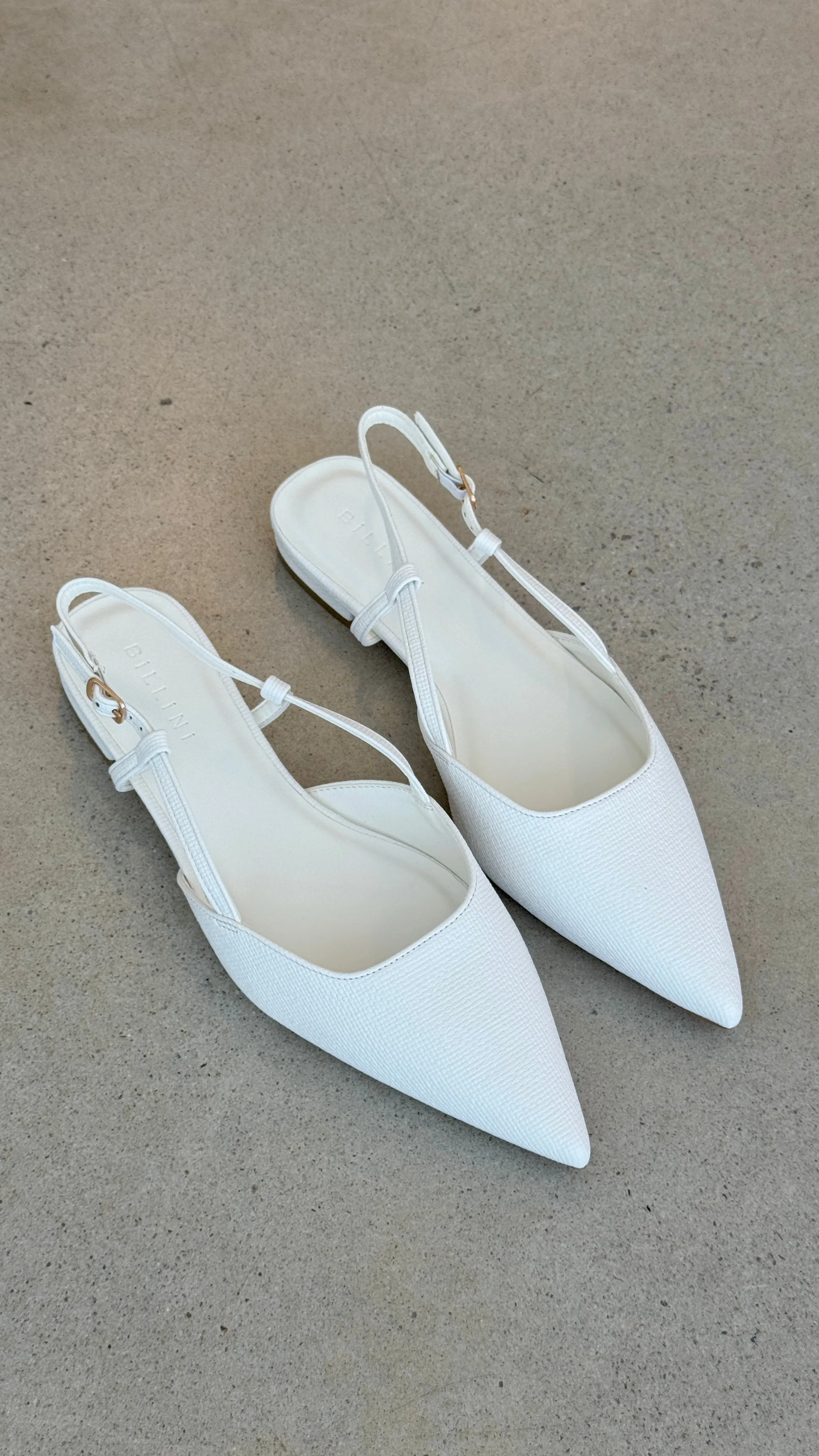 Iver Ballet Flats - White Raffia Texture sold by Billy J product image thumbnail 3