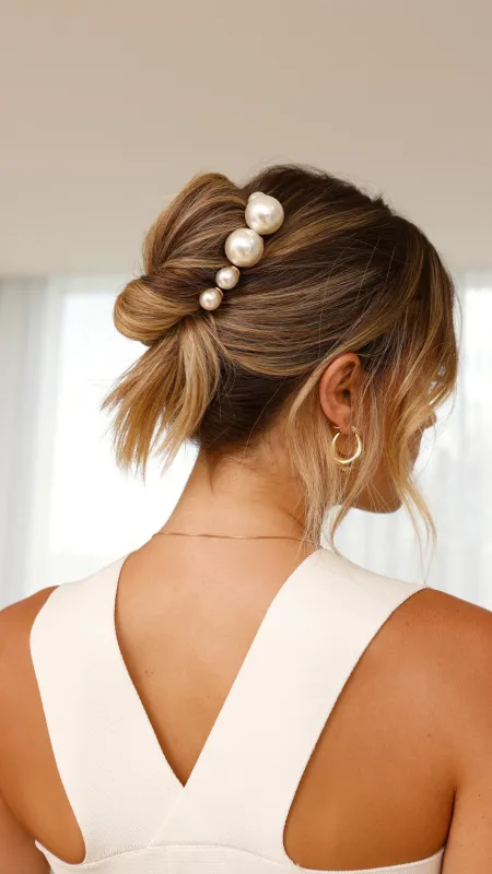 Vasska Hair Pin Set - Pearl sold by Billy J