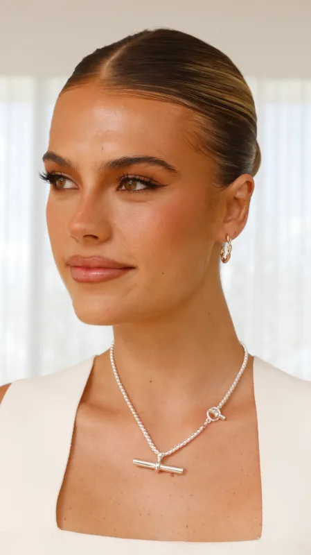 Toggle Detail Interest Chain Necklace - Silver sold by Billy J