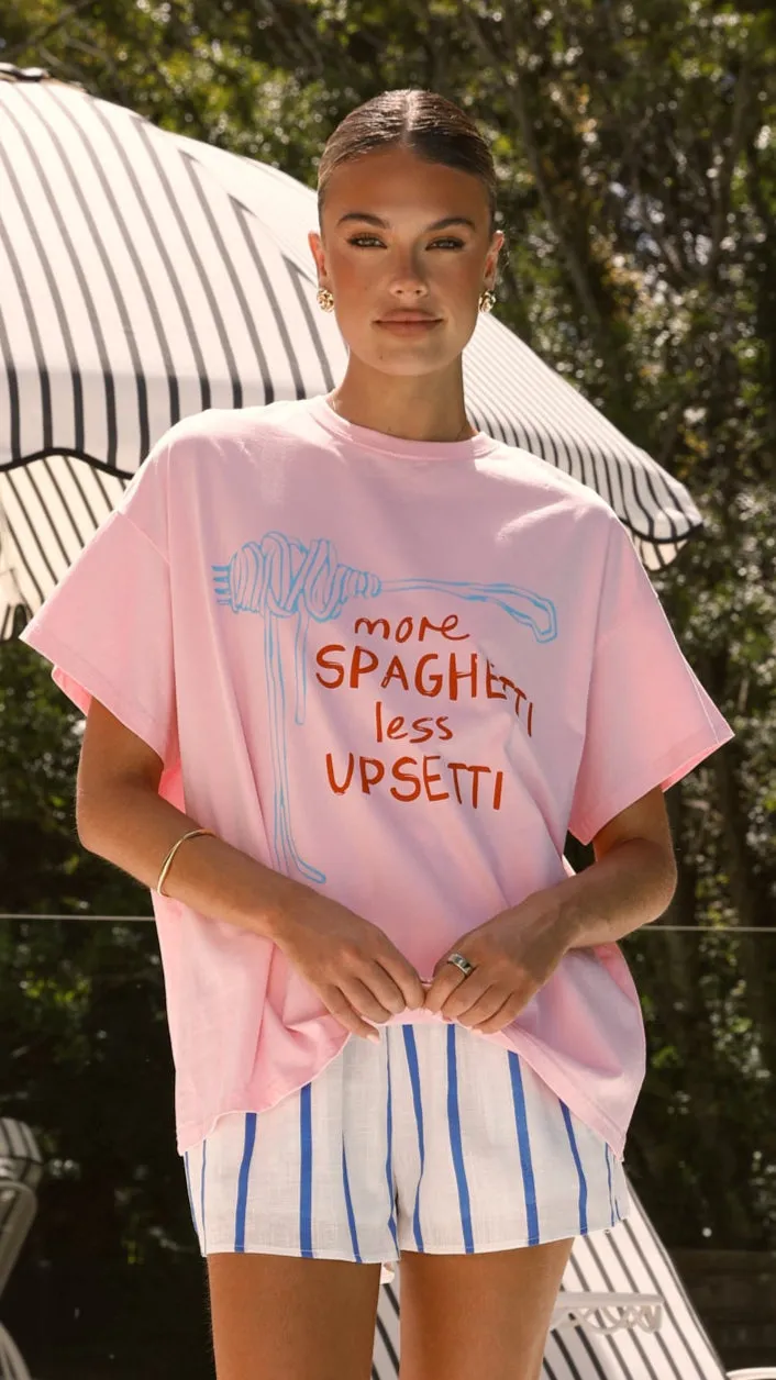 Less Upsetti Top and Shorts Set - Pink/Blue sold by Billy J