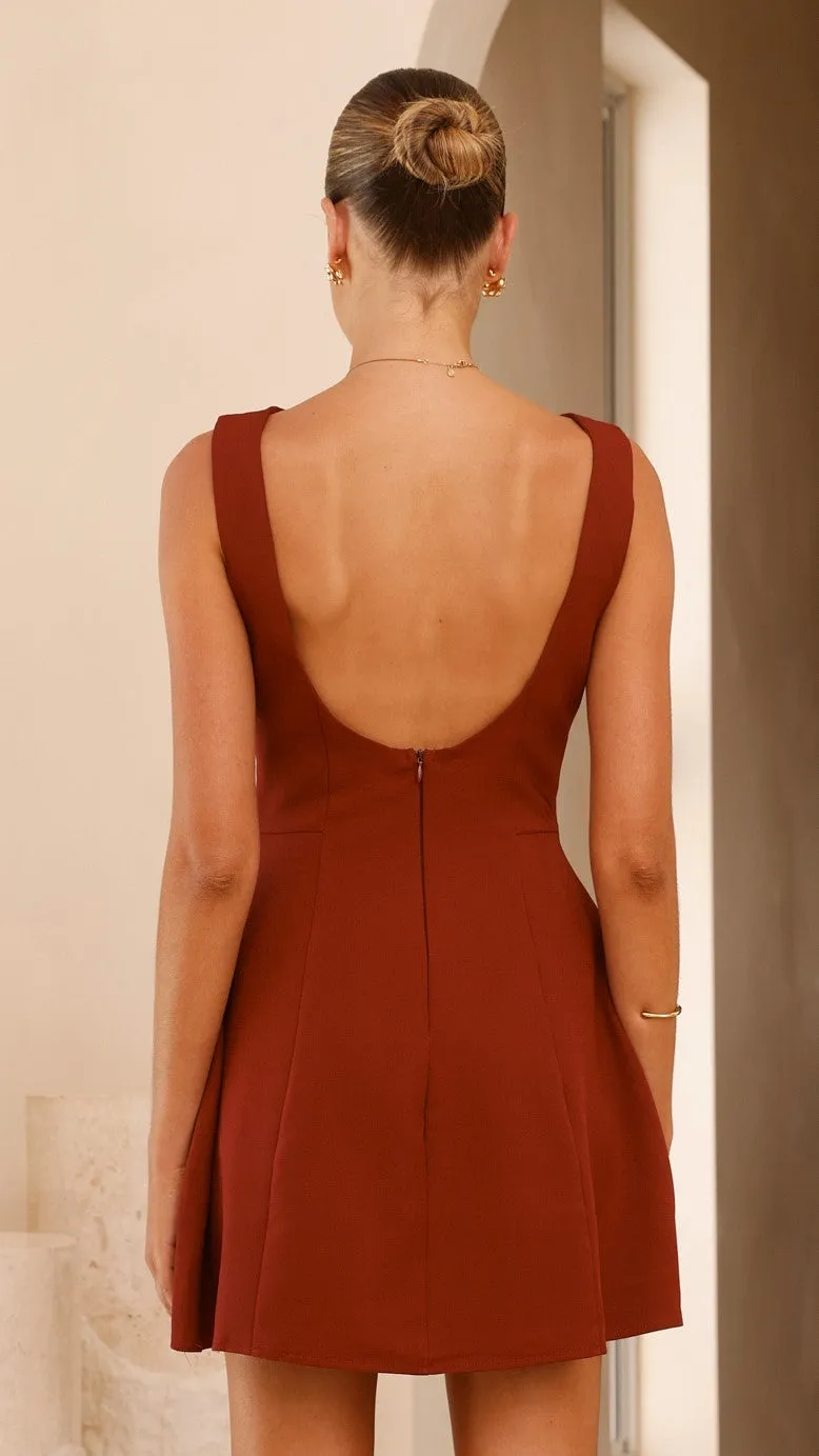 Rafiki Mini Dress - Wine sold by Billy J product image thumbnail 2