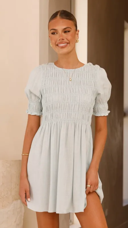 Yana Mini Dress - Light Blue sold by Billy J