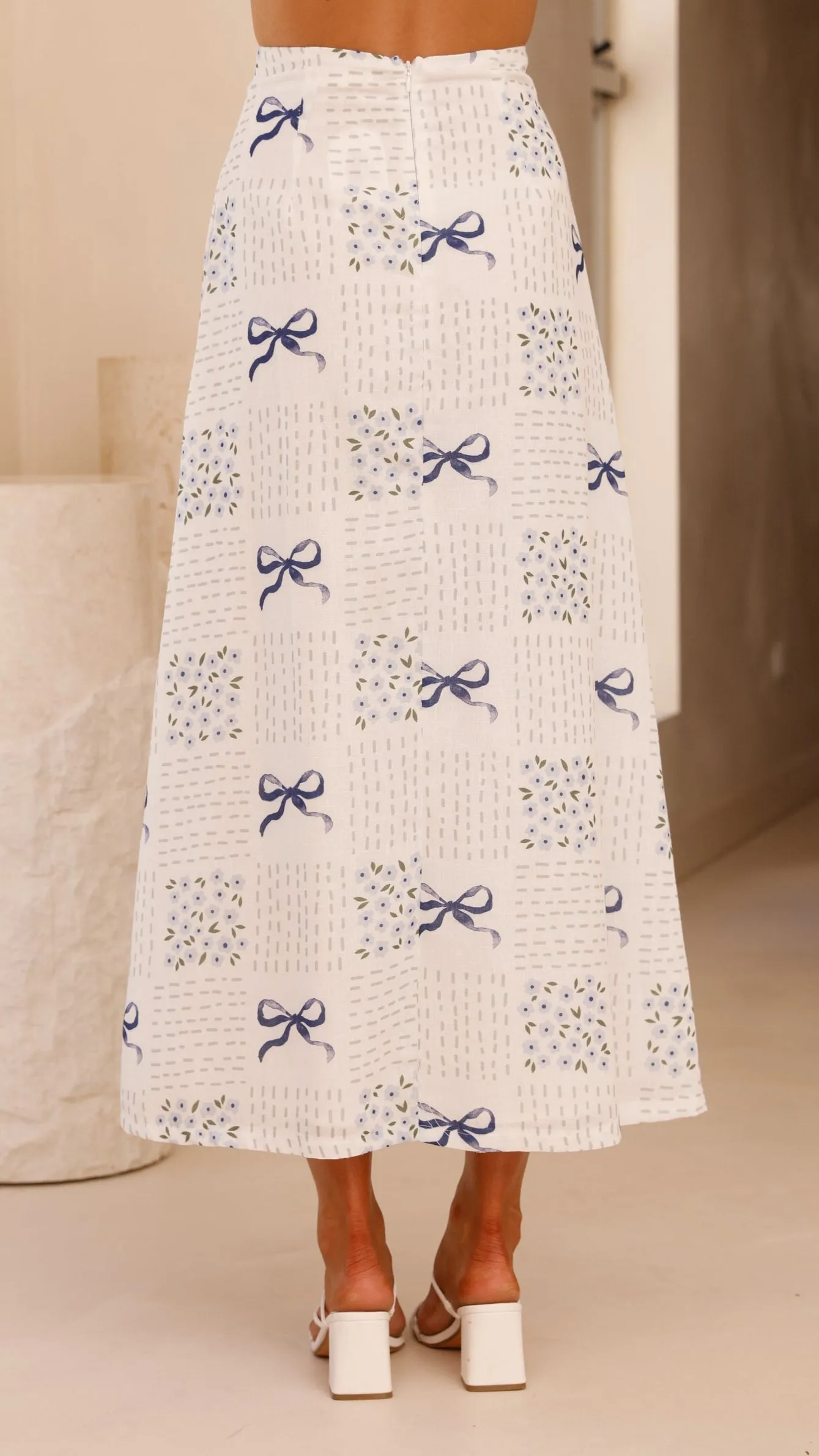 Lucy Maxi Skirt - Sweet Bow Blue sold by Billy J product image thumbnail 4