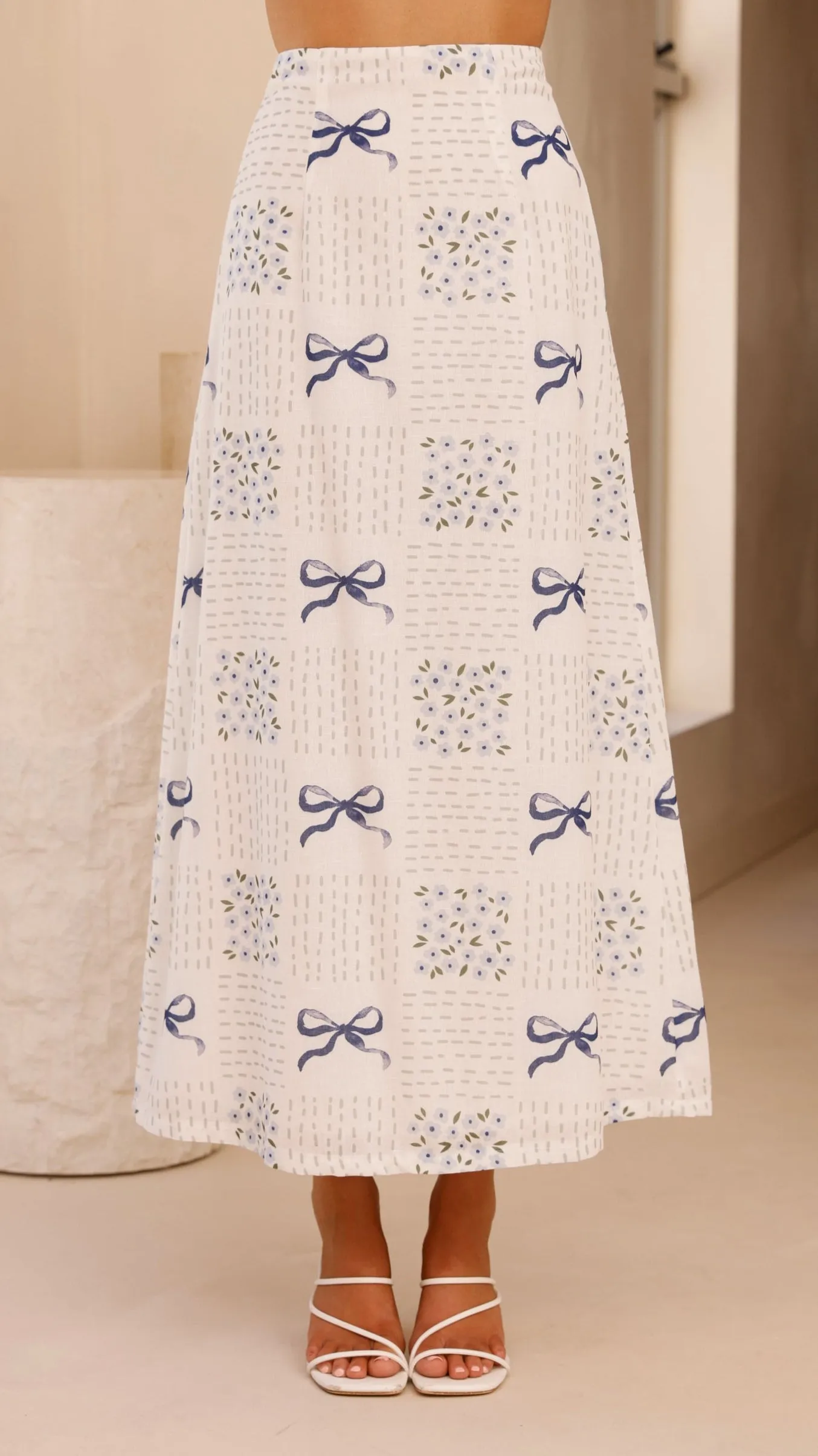 Lucy Maxi Skirt - Sweet Bow Blue sold by Billy J product image thumbnail 2