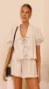 Maribel Tie Front Shirt - Beige sold by Billy J