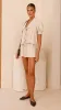 Maribel Tie Front Shirt - Beige sold by Billy J