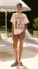 Desert Cowgirl Top and Shorts Set - Beige / Pink sold by Billy J