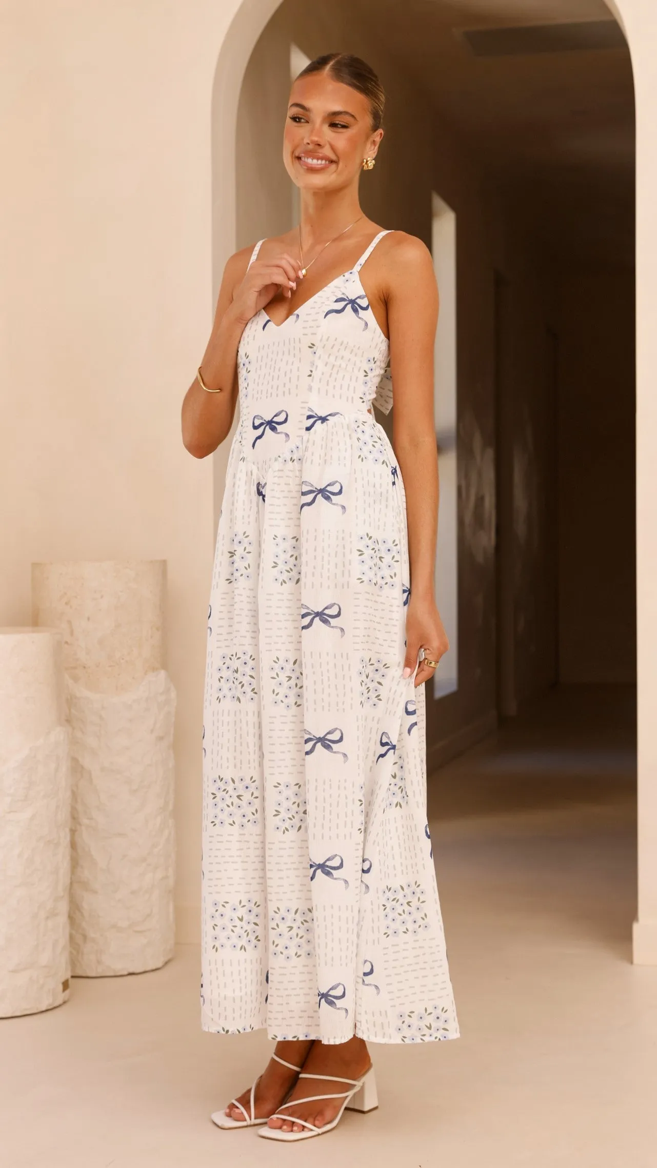 Georgina Maxi Dress - Sweet Bow Blue sold by Billy J product image thumbnail 3