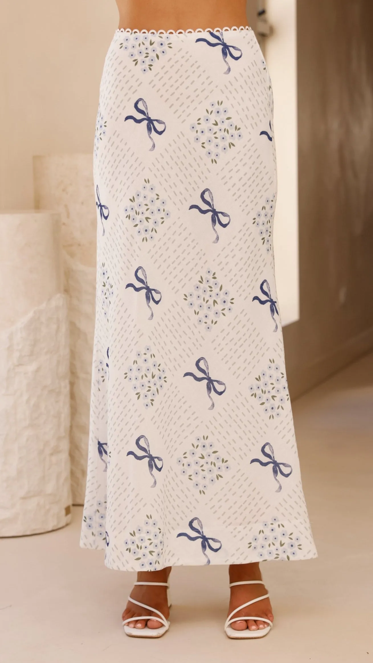 Jamie Maxi Skirt - Sweet Bow Blue sold by Billy J product image thumbnail 3