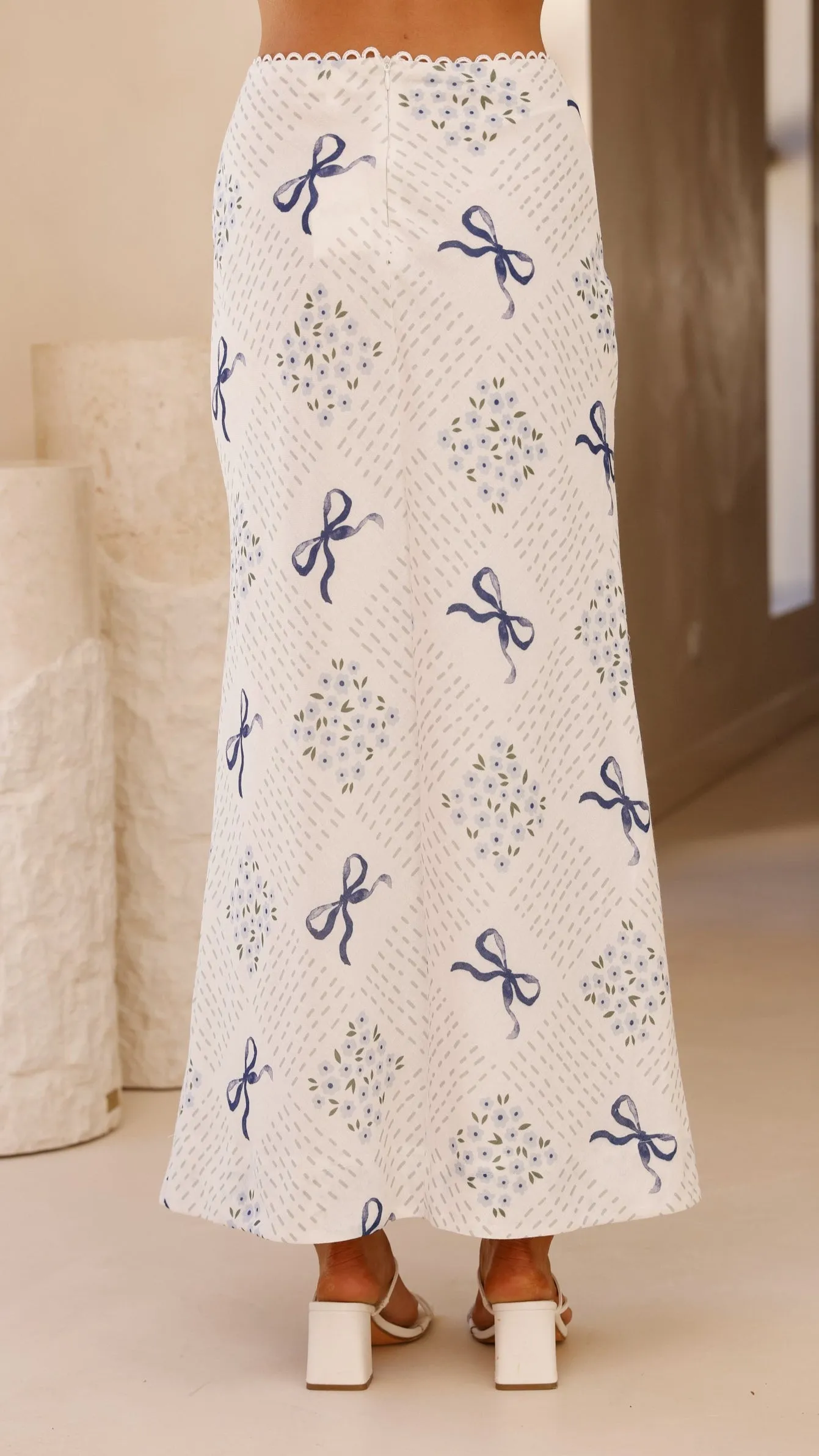 Jamie Maxi Skirt - Sweet Bow Blue sold by Billy J product image thumbnail 2