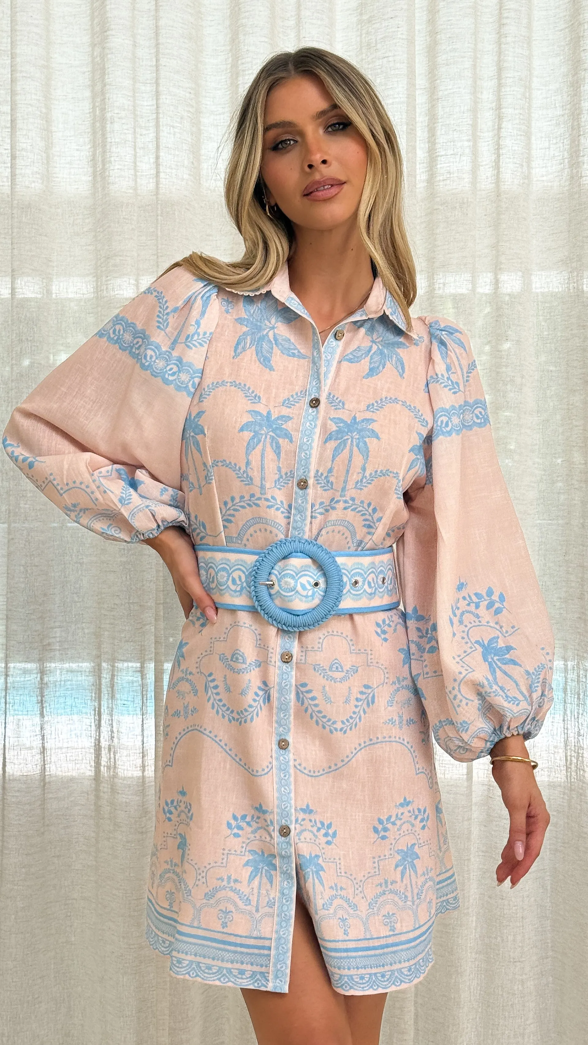 Xander Long Sleeve Mini Dress - Blue sold by Billy J product image thumbnail 4