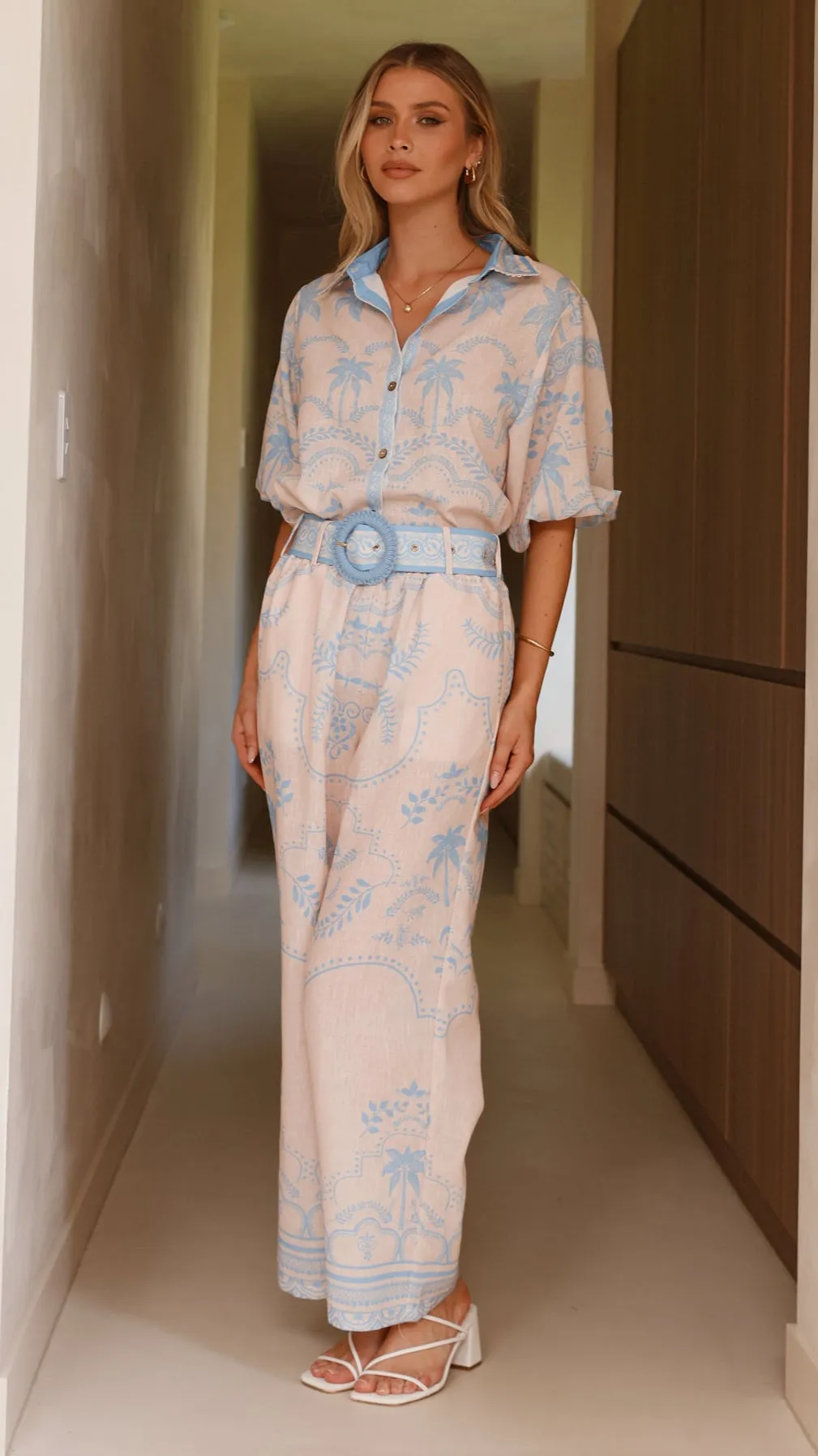 Xander Wide Leg Pants - Blue sold by Billy J product image thumbnail 5