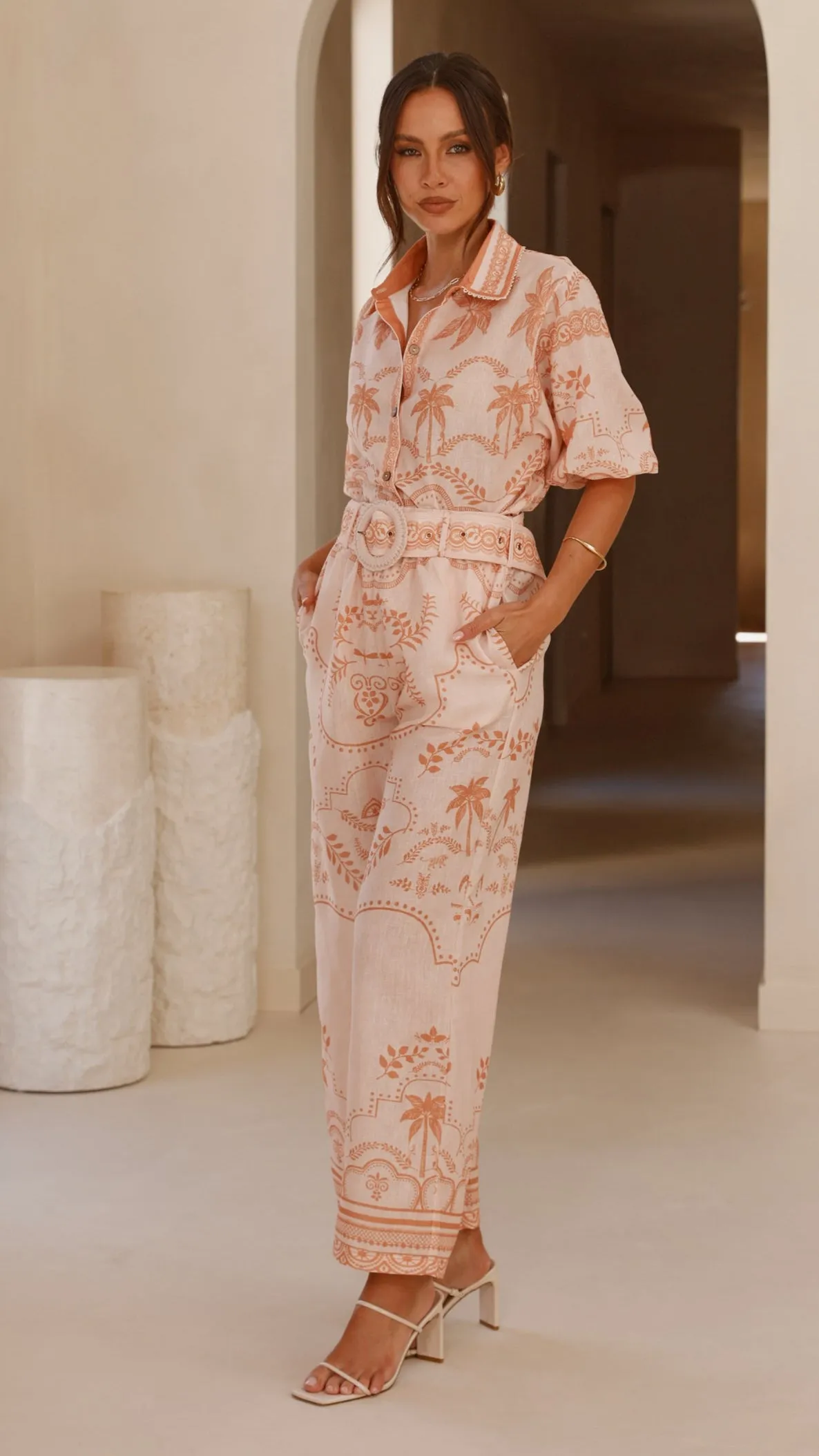 Xander Wide Leg Pants - Natural sold by Billy J product image thumbnail 3