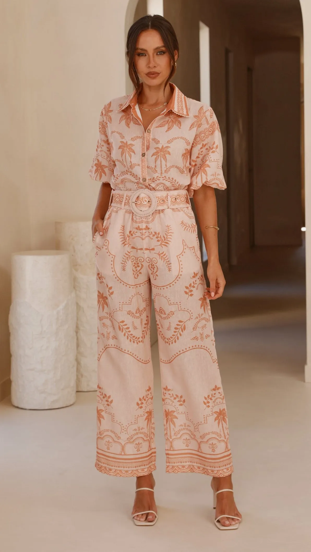 Xander Wide Leg Pants - Natural sold by Billy J