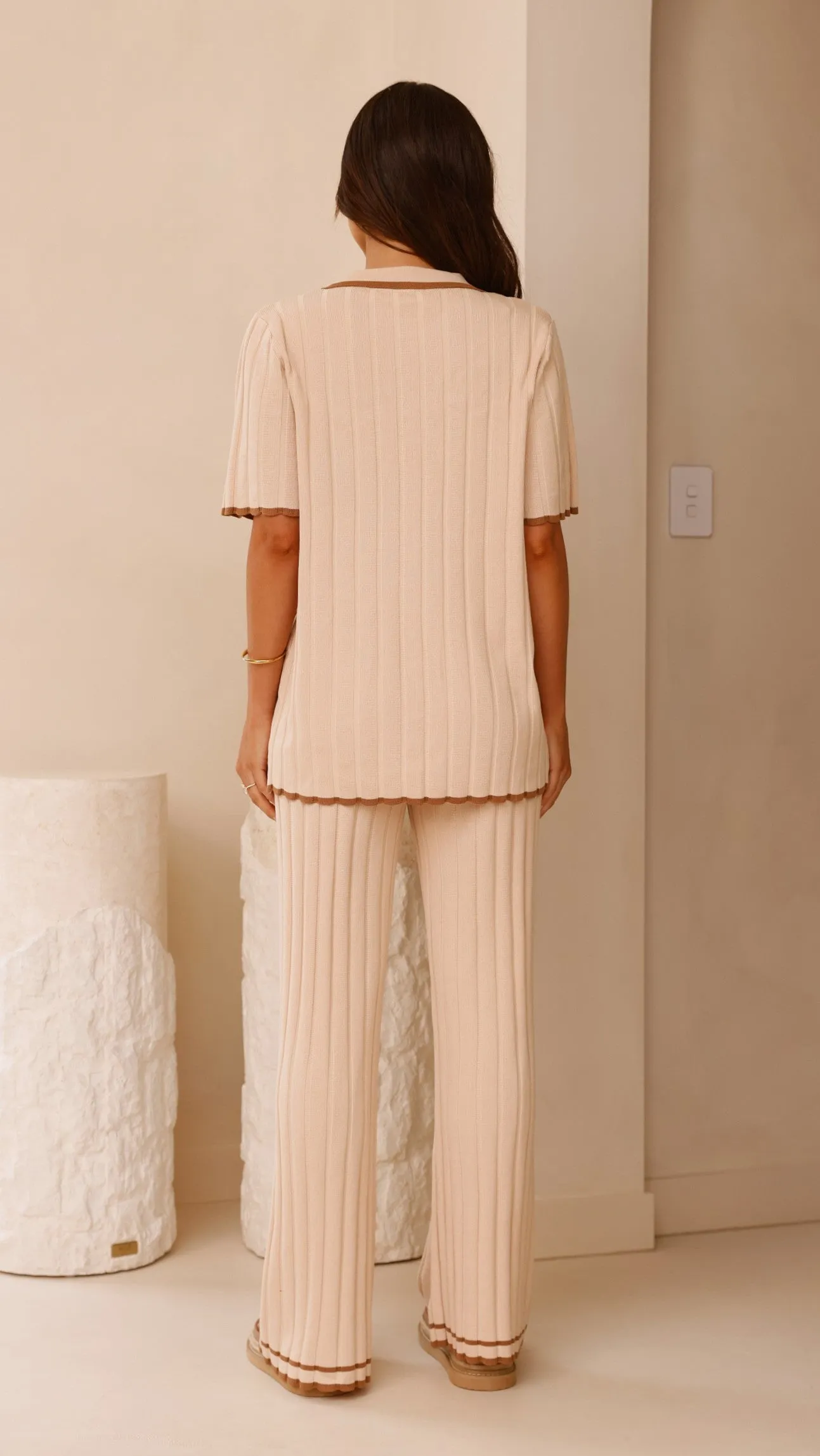 Shaylie Wide Leg Pants - Beige sold by Billy J product image thumbnail 4