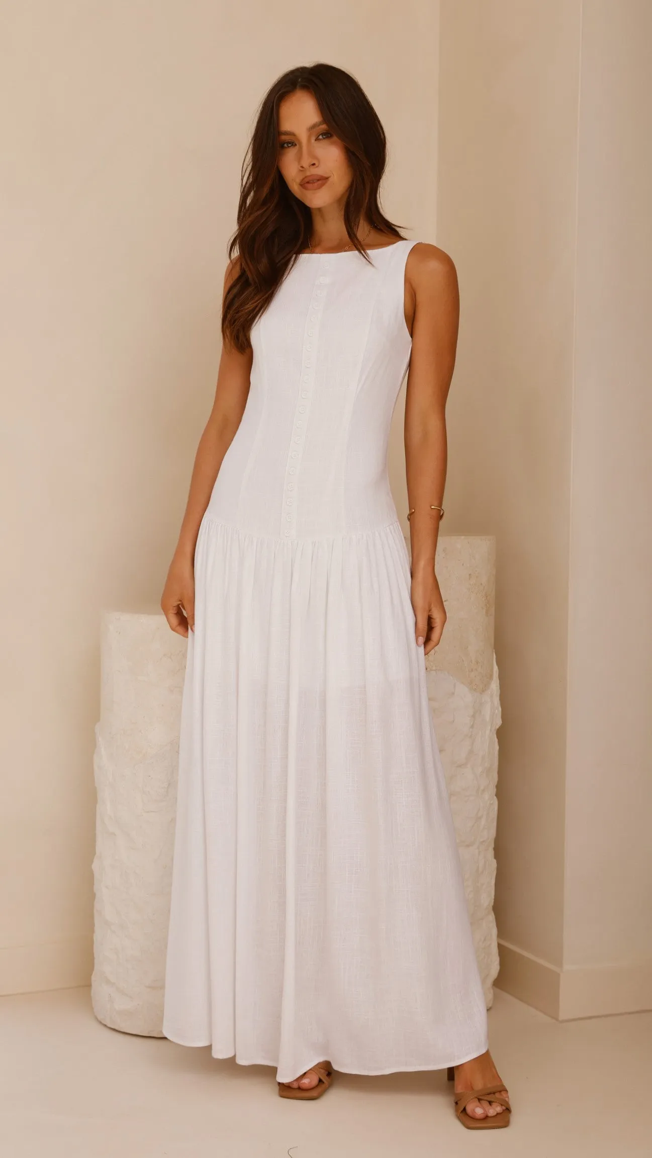 Kora Maxi Dress - White sold by Billy J