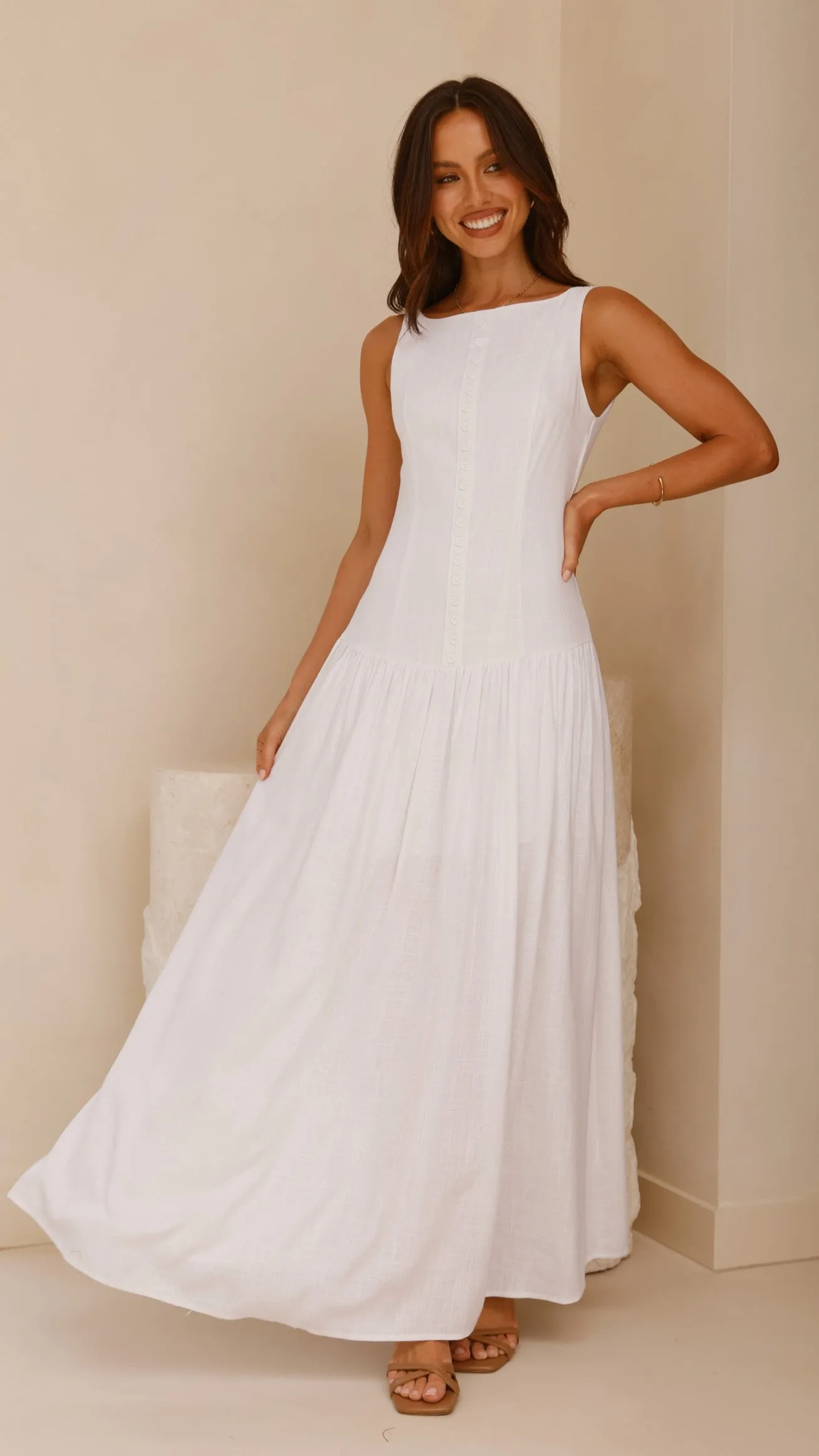 Kora Maxi Dress - White sold by Billy J product image thumbnail 4