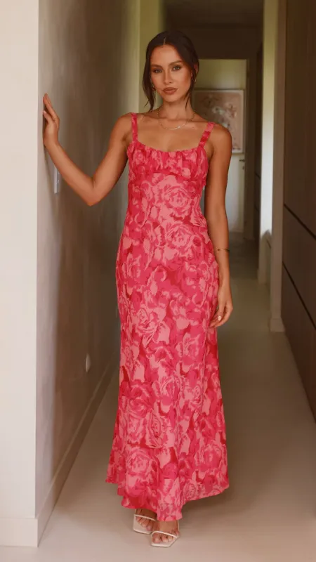 Margo Midi Dress - Pink Floral sold by Billy J