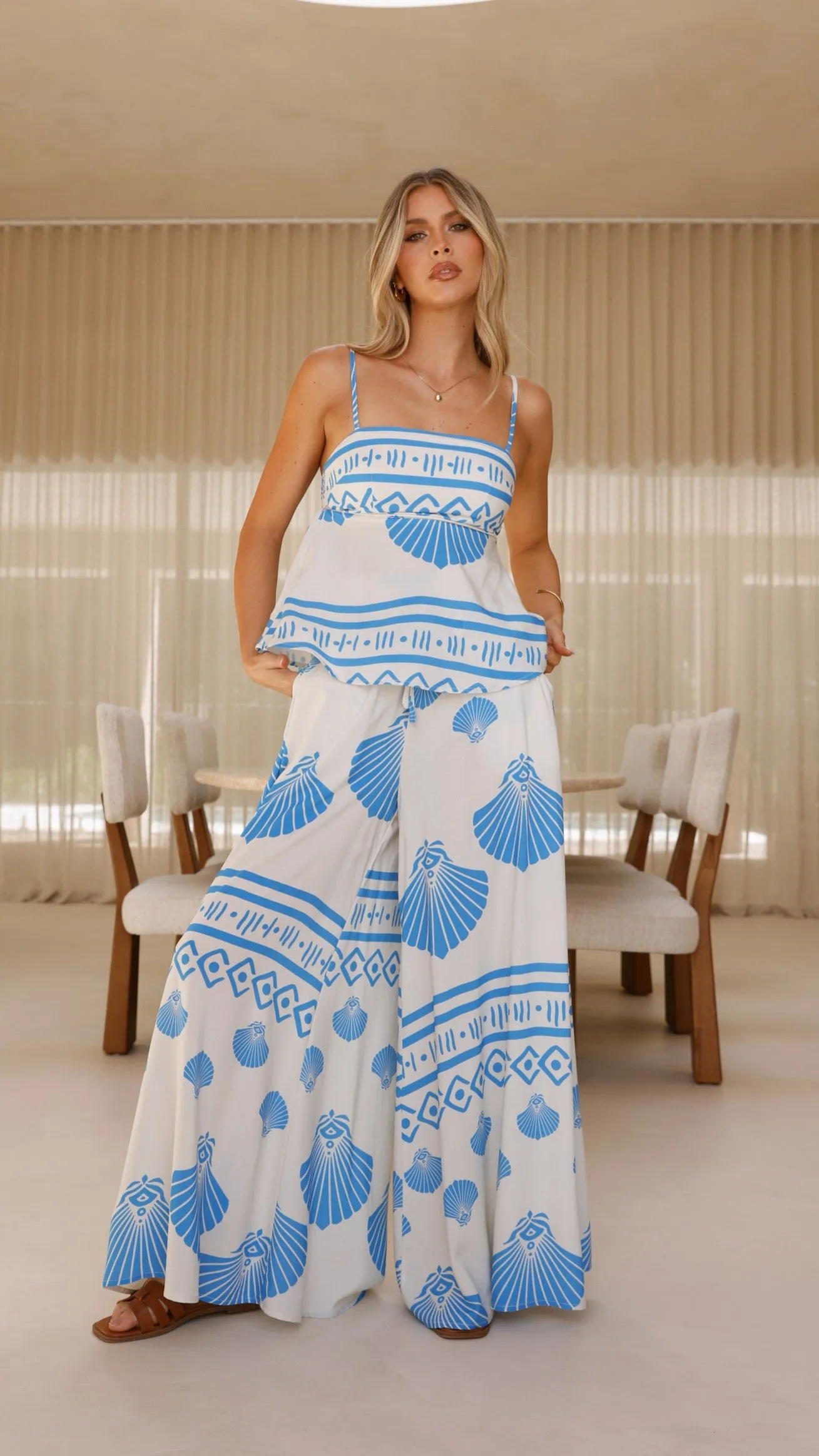 Avery Wide Leg Pants - Sea Shell sold by Billy J product image thumbnail 5