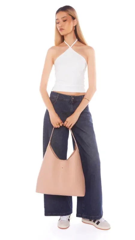 Duke Hobo Bag - Nude PU made by PETA AND JAIN