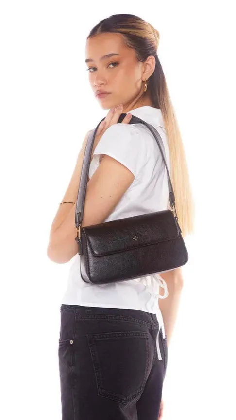 Jocelyn Shoulder Bag - Black PU sold by Billy J