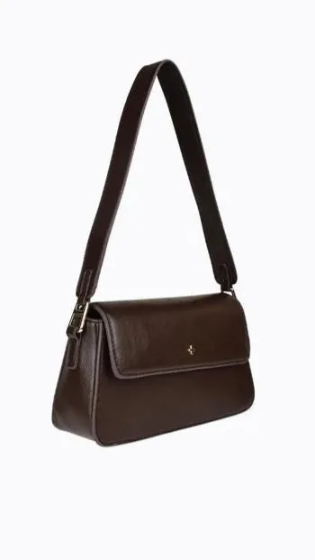 Jocelyn Shoulder Bag - Choc PU sold by Billy J