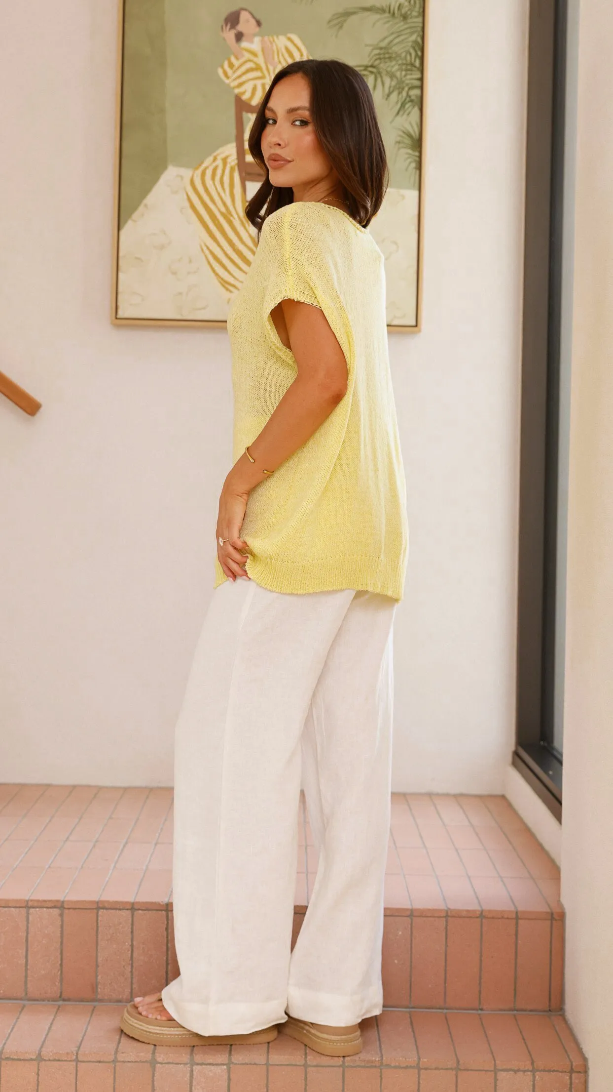 Stelaria Knit Top - Yellow sold by Billy J product image thumbnail 5