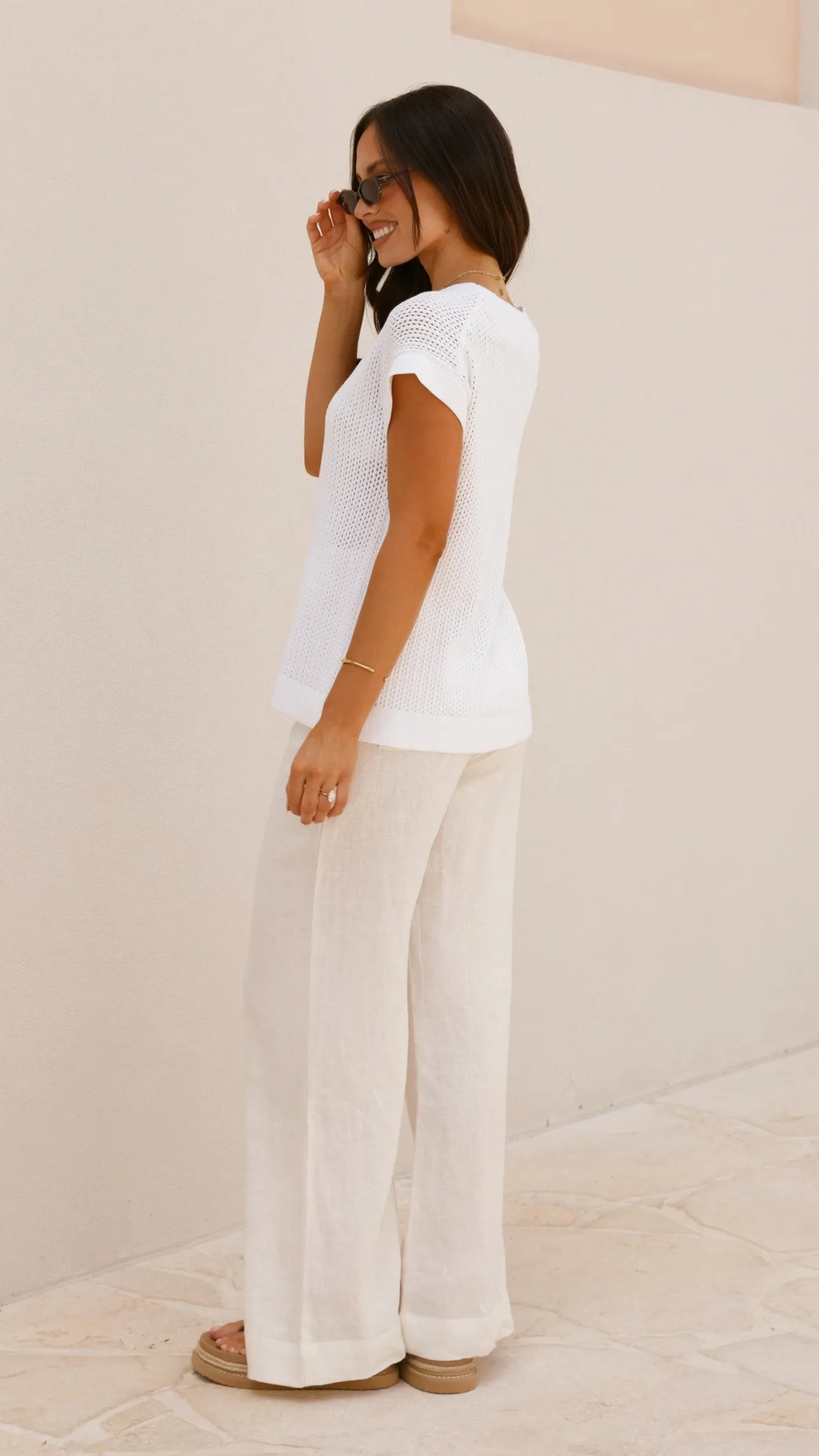 Marleigh Knit Top - White sold by Billy J product image thumbnail 2