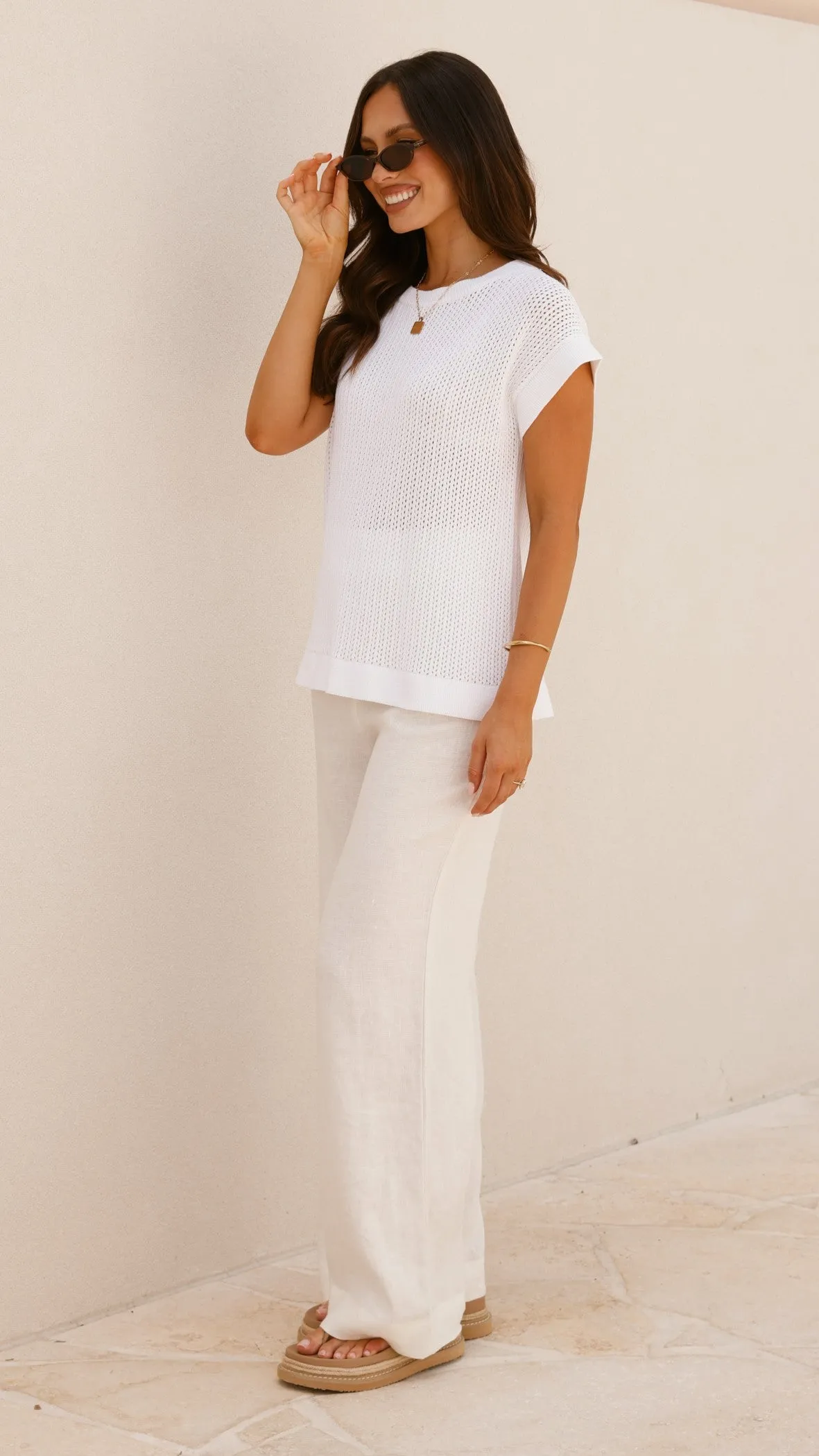 Marleigh Knit Top - White sold by Billy J product image thumbnail 3