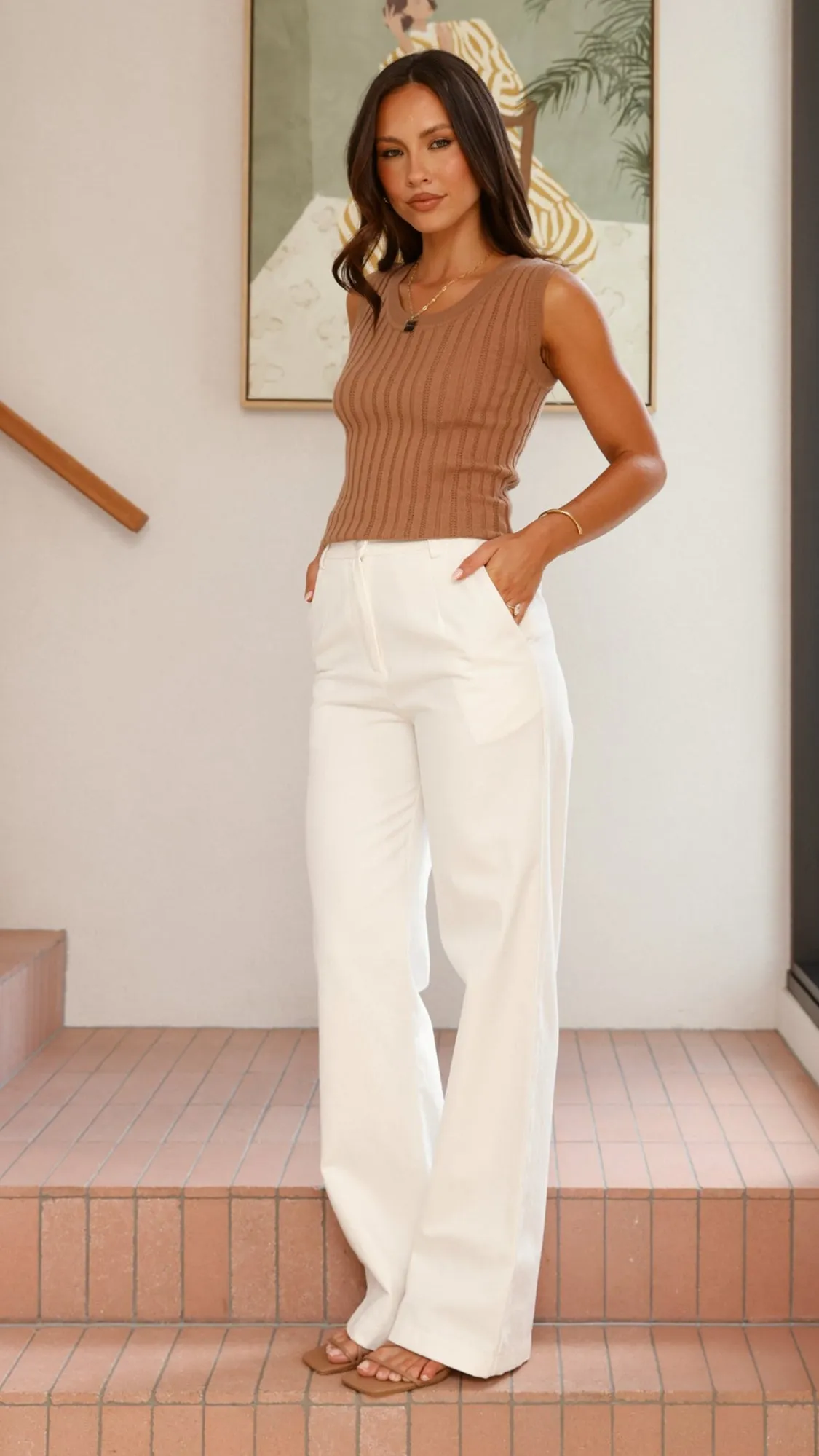 River Knit Tank - Brown sold by Billy J product image thumbnail 4