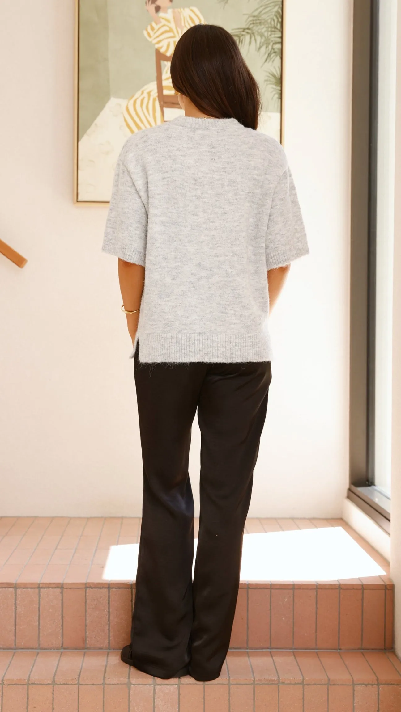 Chelsea Knit Tee - Grey sold by Billy J product image thumbnail 2