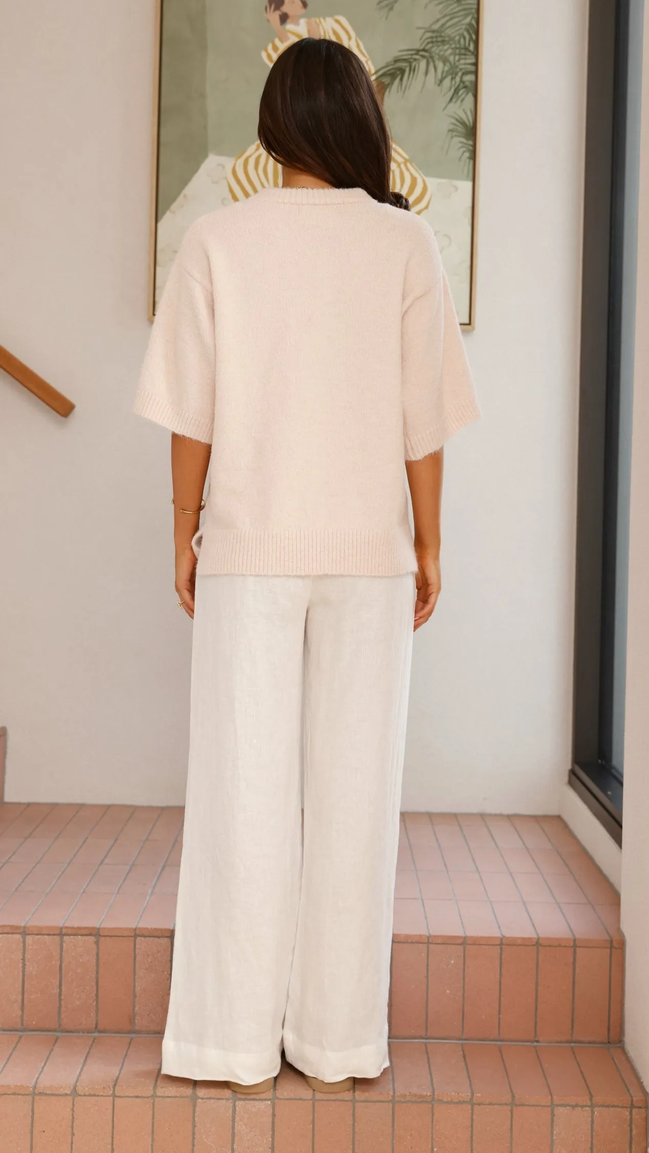 Chelsea Knit Tee - Cream sold by Billy J product image thumbnail 2