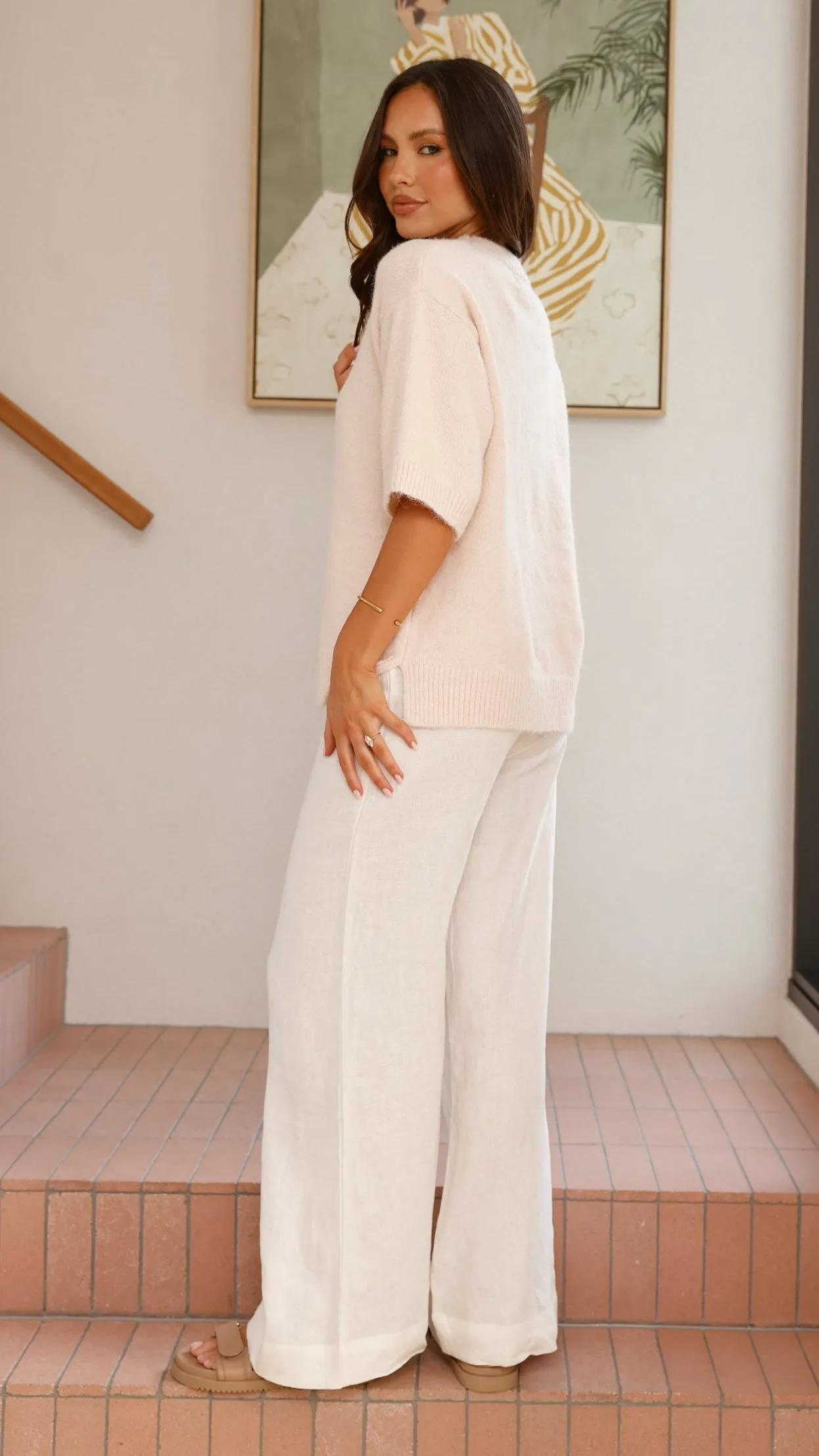 Chelsea Knit Tee - Cream sold by Billy J product image thumbnail 3