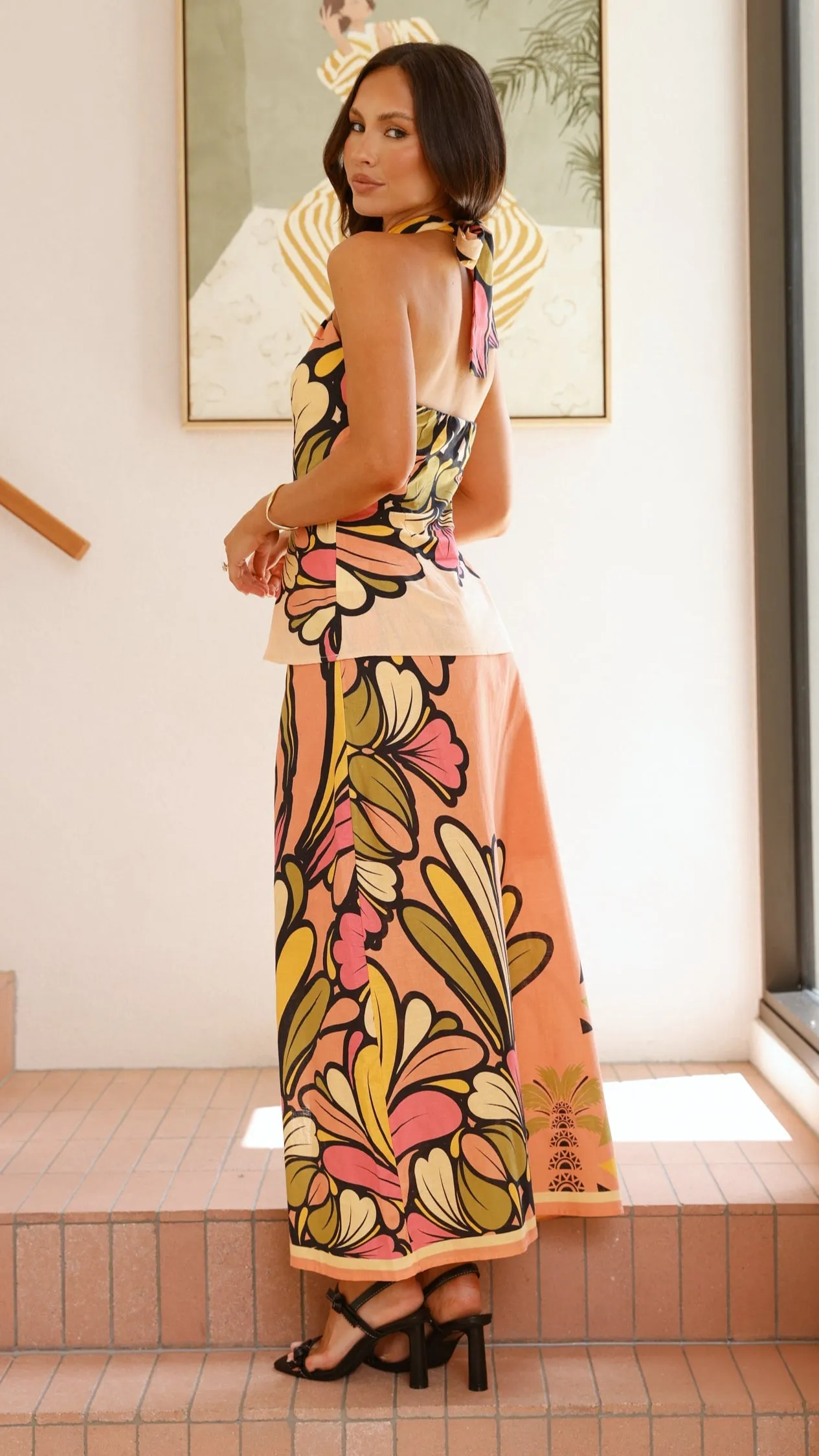 Portugal Twist Halter Top - Melon sold by Billy J product image thumbnail 2