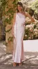 Halle One Shoulder Maxi Dress - Pink sold by Billy J