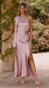Halle One Shoulder Maxi Dress - Dusty Pink sold by Billy J