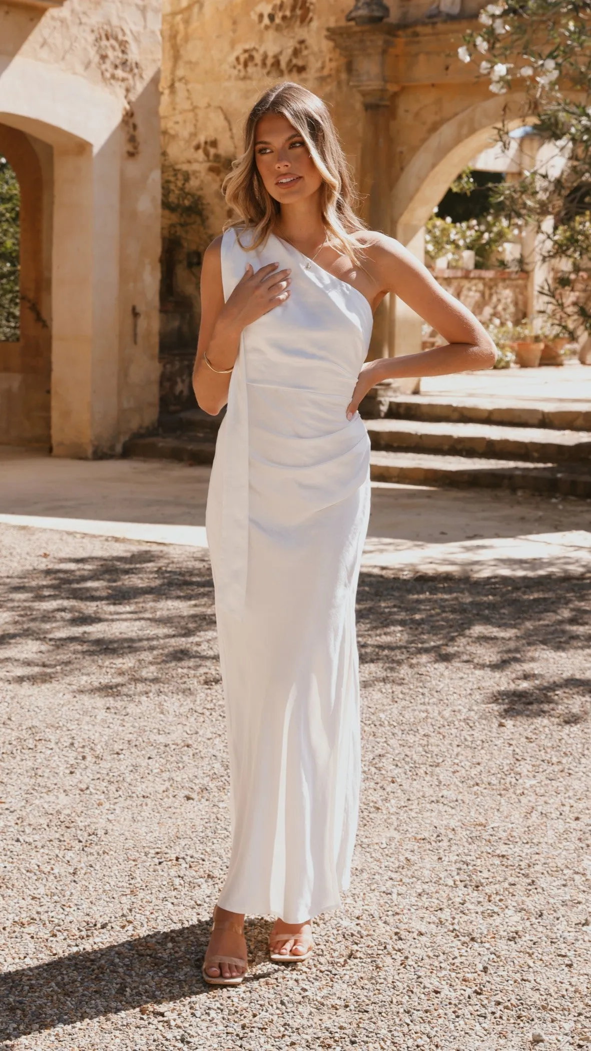 Halle One Shoulder Maxi Dress - Ivory sold by Billy J product image thumbnail 5