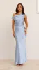 Auria Off Shoulder Maxi Dress - Blue sold by Billy J