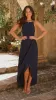 Genevieve Boat Neck Maxi Dress - Navy sold by Billy J