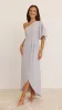 Emma One Sleeve Maxi Dress - Silver sold by Billy J