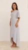 Emma One Sleeve Maxi Dress - Silver sold by Billy J