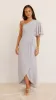 Emma One Sleeve Maxi Dress - Silver sold by Billy J