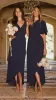 Emma One Sleeve Maxi Dress - Navy sold by Billy J