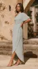 Emma One Sleeve Maxi Dress - Sage sold by Billy J