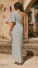 Emma One Sleeve Maxi Dress - Sage sold by Billy J
