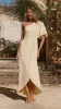 Emma One Sleeve Maxi Dress - Yellow sold by Billy J