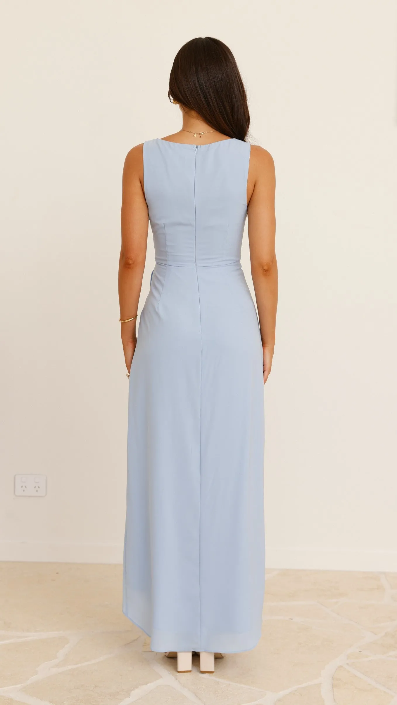 Pamela V Neck Maxi Dress - Blue sold by Billy J product image thumbnail 2